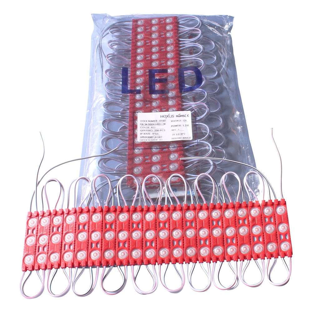 Red Led Module 12v Hexus Super Module Led 12v 1.2w Red 160° 13 X 60 Mm 7 Cm Cable - Zenit LED