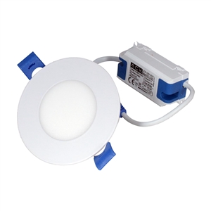 LED Panel Light Round Recessed IP33 220VAC 3W 6.500K