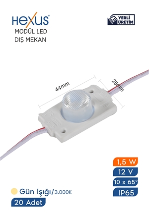 Modül Led Smarter Kesit Dış Mekan IP65 12 V 1.5  W/Ad 3.000K Gün Işığı